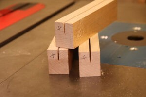 make your own dovetail saw guide blocks, side view