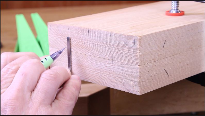 marking dovetail pins and tails at once